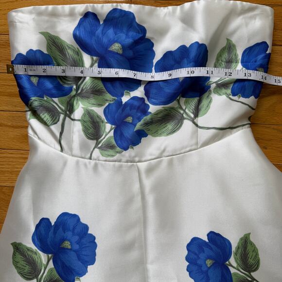 NEW  Aston Studio Audrey Strapless Floral Taffeta Maxi Dress Size S - Picture 11 of 11